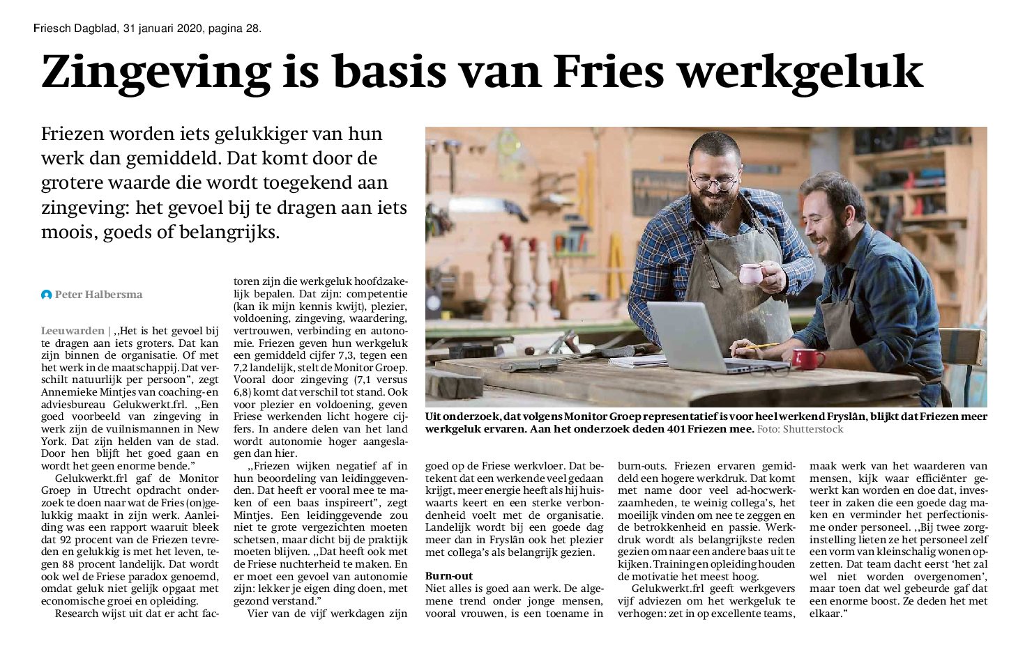 Gelukwerkt in de krant!